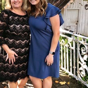 KLd dress with ruffle sleeves